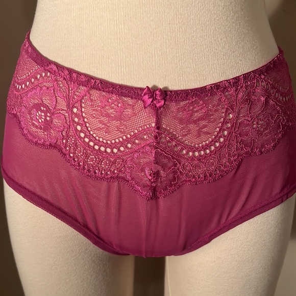 Le Mystere Isabella lace sexy sheer 36 C bra and L boy short - Picture 3 of 6